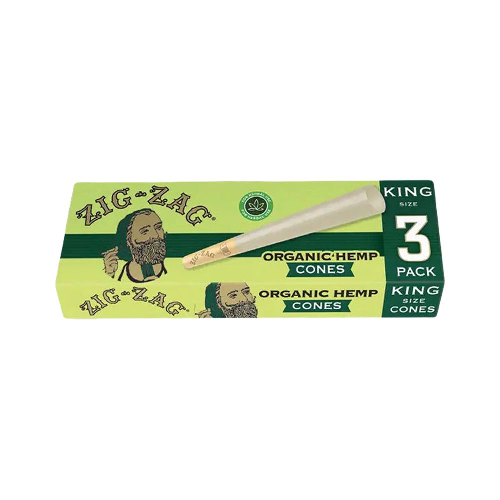 Zig Zag Organic Hemp Cones | 24pk Displayyjj