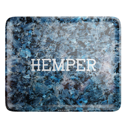 HEMPER - Luxe Marble Black/Blue Rolling Tray