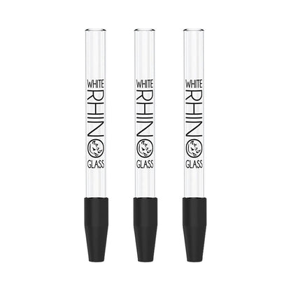 White Rhino Dab Straw w/ Silicone Cap | 5" | 25pc Display