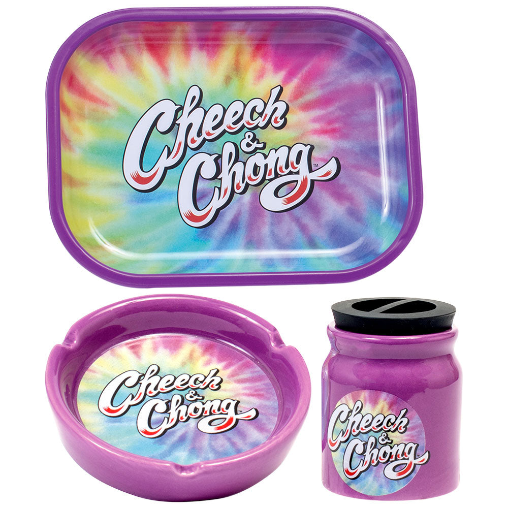 Cheech & Chong Smoke Lover's Gift Set - 3pc / Purple Tie-Dye - Valentines