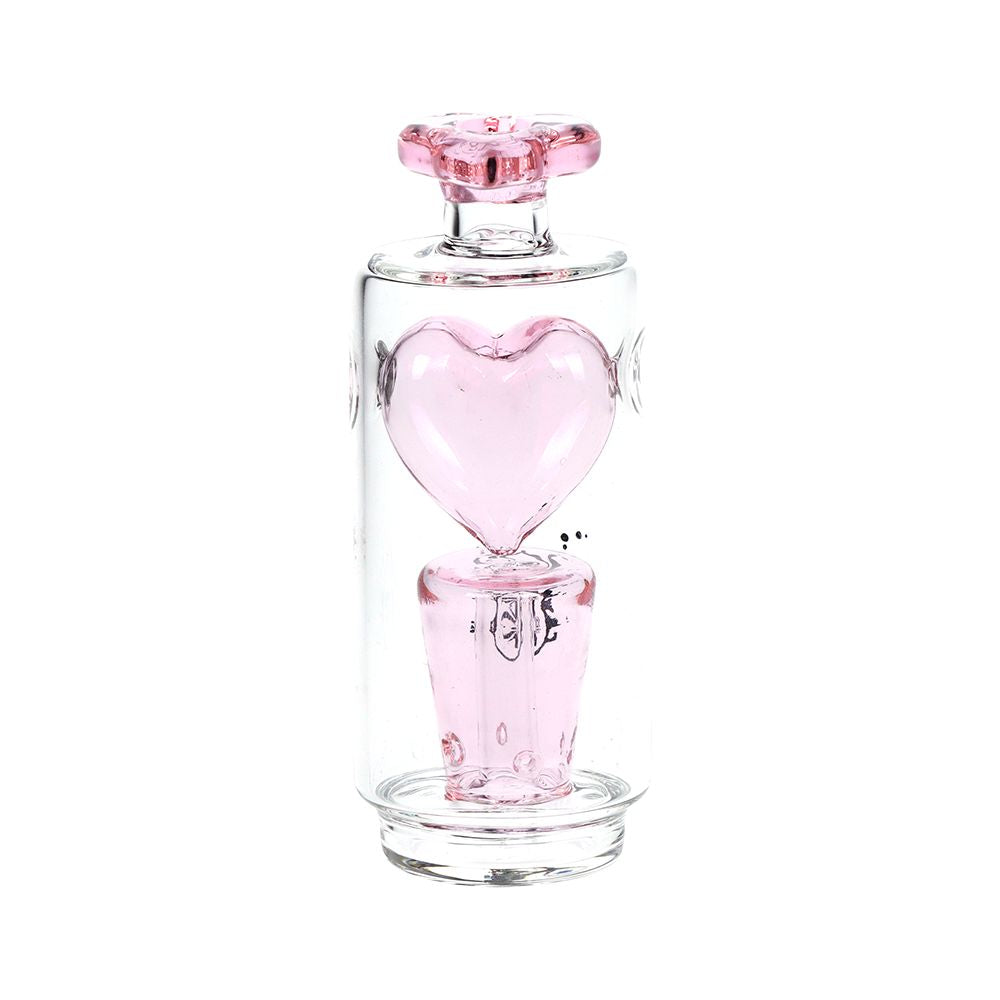 Pulsar Love Machine Puffco Peak/Pro Glass Bubbler Attachment - 4.75" - Pink Heart