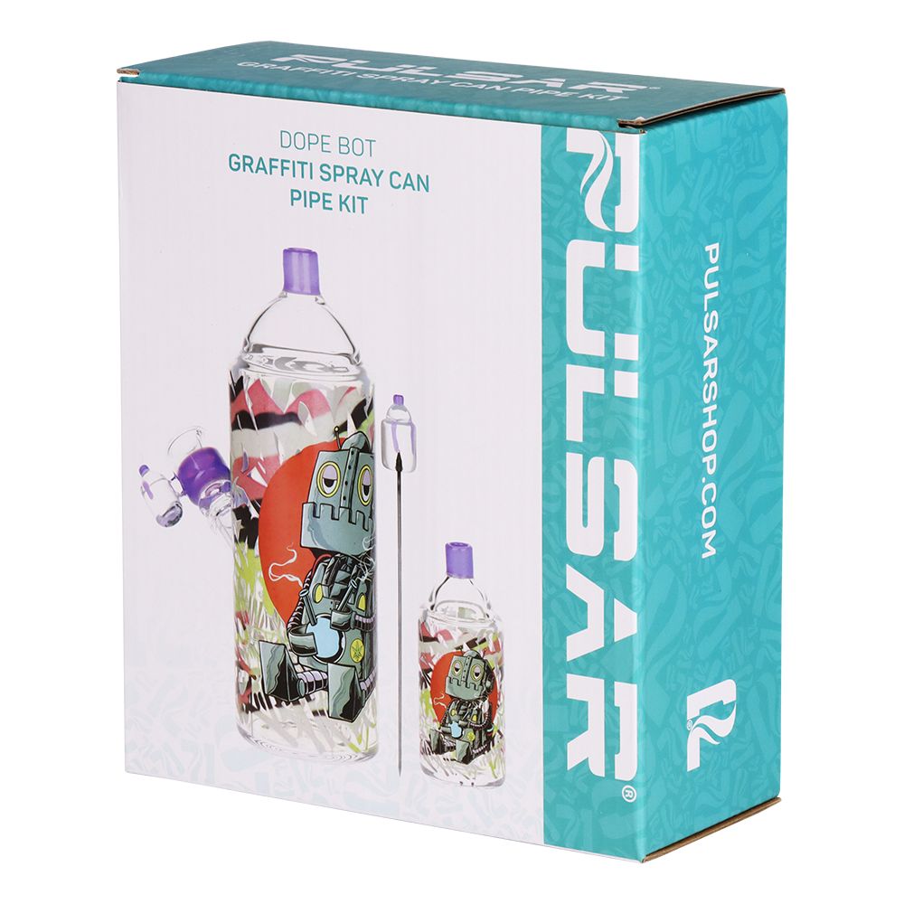 Pulsar Graffiti Series Spray Paint Glass Water Pipe Set / 7.5" / 14mm F