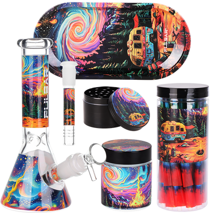 Pulsar Design Series Beaker Water Pipe Smoker's Kit | 7.75"