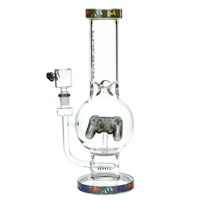 Pulsar Game Time Bubble Base Glass Water Pipe - 12.5" / 14mm F