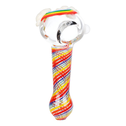 Rainbow Cloud Glass Spoon Pipe - 4.25"