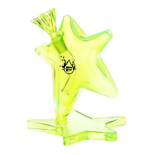 Pulsar Star Power Glass Water Pipe - 6.5" / 14mm F / Green