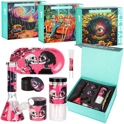 Pulsar Design Series Beaker Water Pipe Smoker's Kit | 7.75"