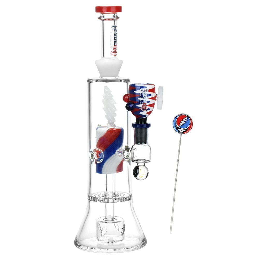 Grateful Dead x Pulsar Lightning Bolt Glass Water Pipe – ROSE MEOW™ by ...