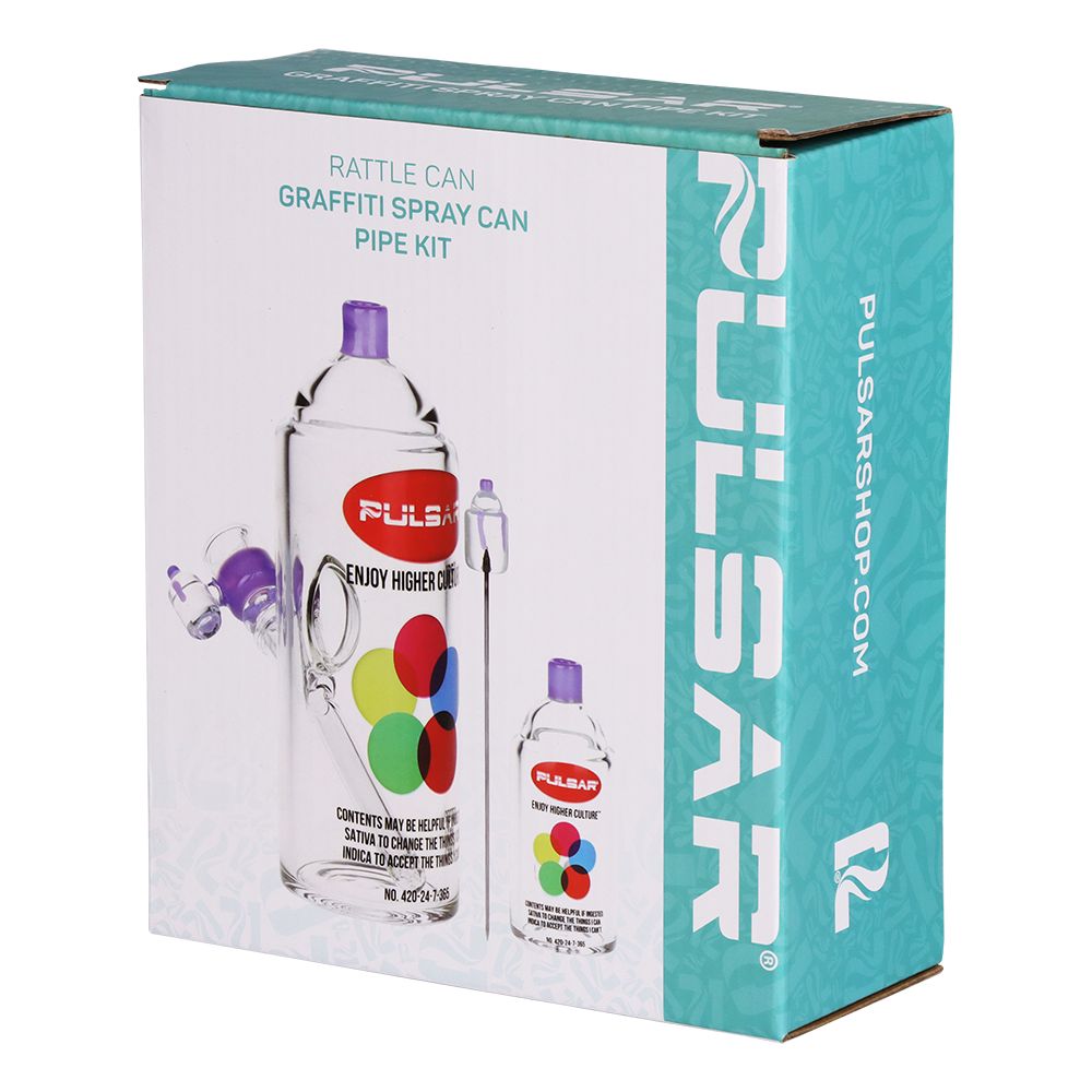 Pulsar Graffiti Series Spray Paint Glass Water Pipe Set / 7.5" / 14mm F