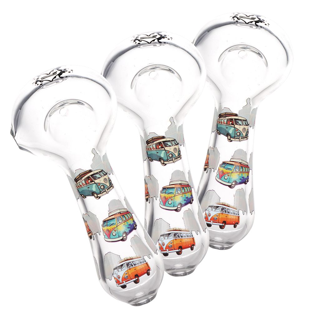 Pulsar VW Bus Glass Spoon Pipe - 4.5" 3CT