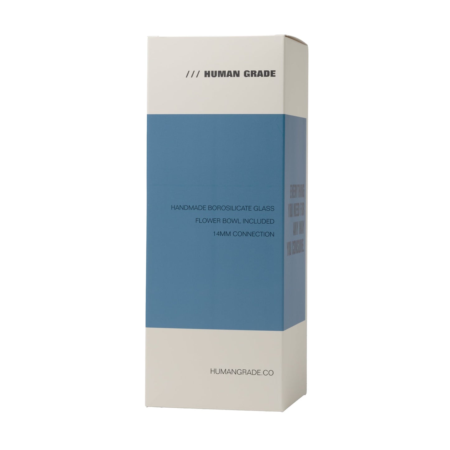 Human Grade Sacred Straight Sandblasted Glass Water Pipe