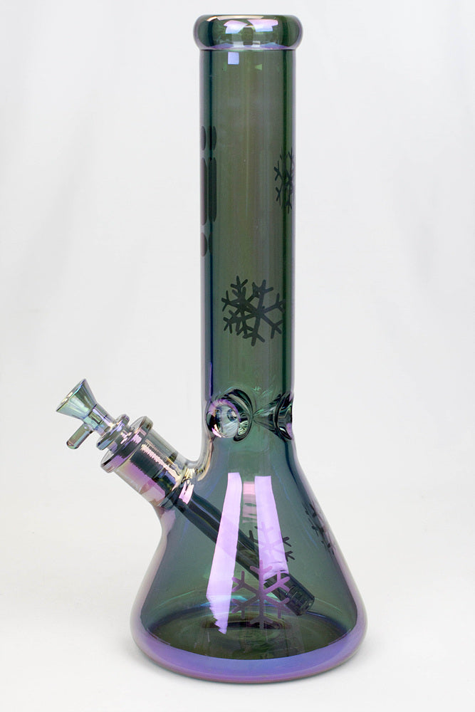 14" Infyniti Snowflake 7 mm metallic glass bong ( GP1589 )