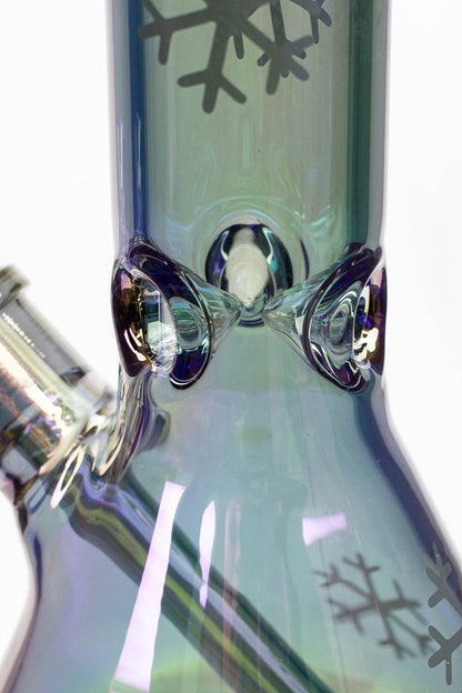 14" Infyniti Snowflake 7 mm metallic glass bong ( GP1589 )