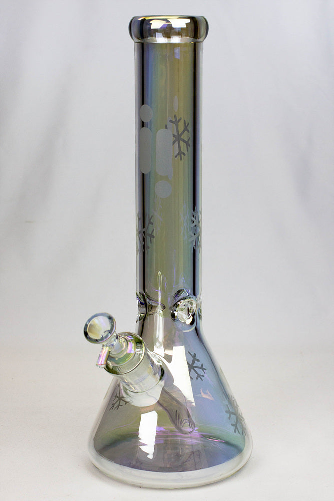 14" Infyniti Snowflake 7 mm metallic glass bong ( GP1589 )