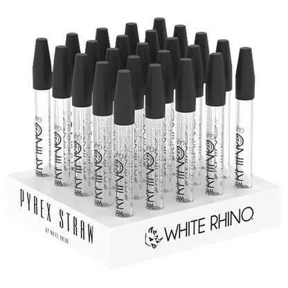 White Rhino Dab Straw w/ Silicone Cap | 5" | 25pc Display