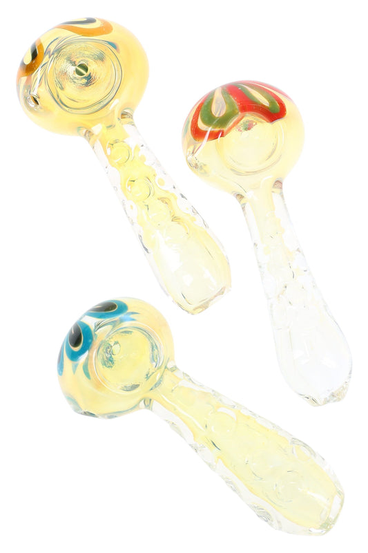 Grip Glow 3.5" Color-Changing Indentation Glass Spoon – Assorted Colors