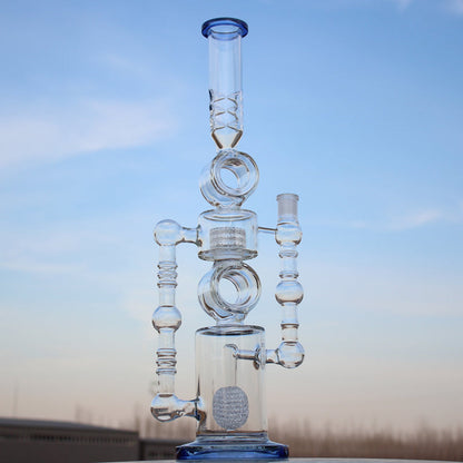 22" Desert Robot | Glass Recycler-style w/ Dual Percolator