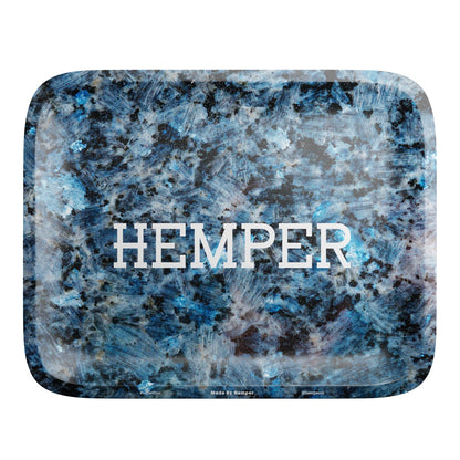 HEMPER - Luxe Marble Black/Blue Rolling Tray