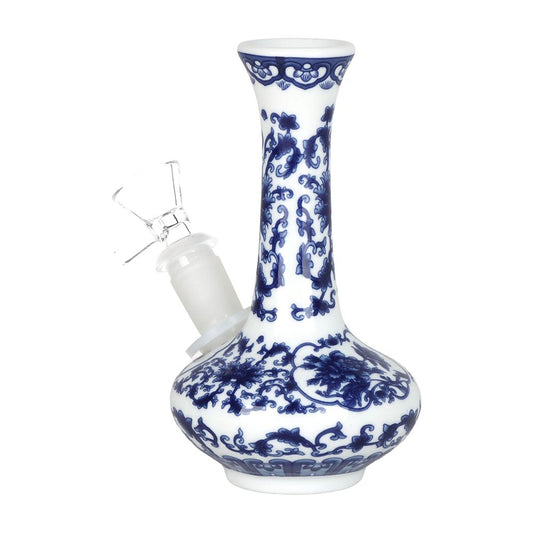 SeshGear Chinese Vase Ceramic Water Pipe - 5.5" / 14mm F / Oval Base