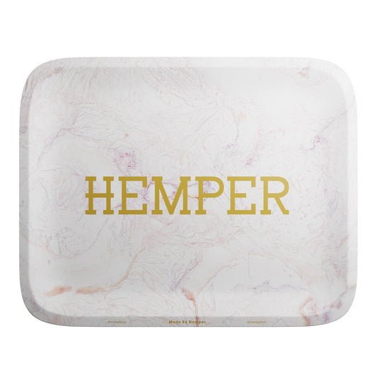 HEMPER - Luxe Marble Pink/White Rolling Tray