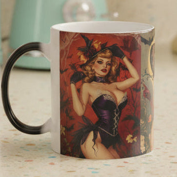 Spooky Beauties Retro Halloween Glamour Pin-Ups - Color Changing Mug