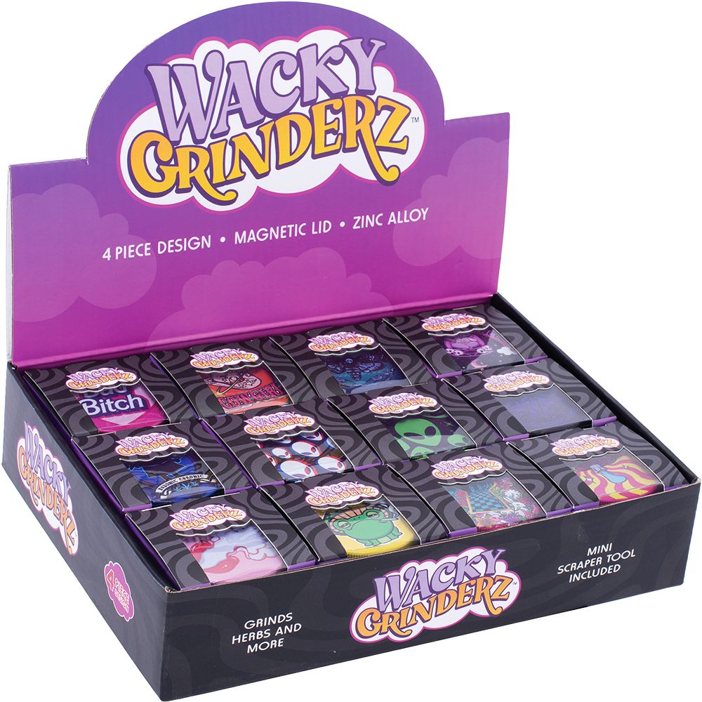 Wacky Grinders Fully Wacky Assortment Display - 2" / 4pc /12ct
