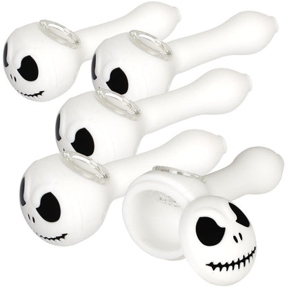 5CT BUNDLE - Jake Skeleton Silicone Hand Pipe - 4.5"