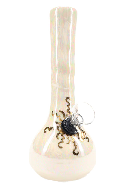 Ancient Creations Ceramics 6″ Ceramic Beaker Bong – 22K Gold – US-Made