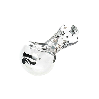3CT BUNDLE - Pulsar Cute Kitties Glass Spoon Pipe - 4.5"