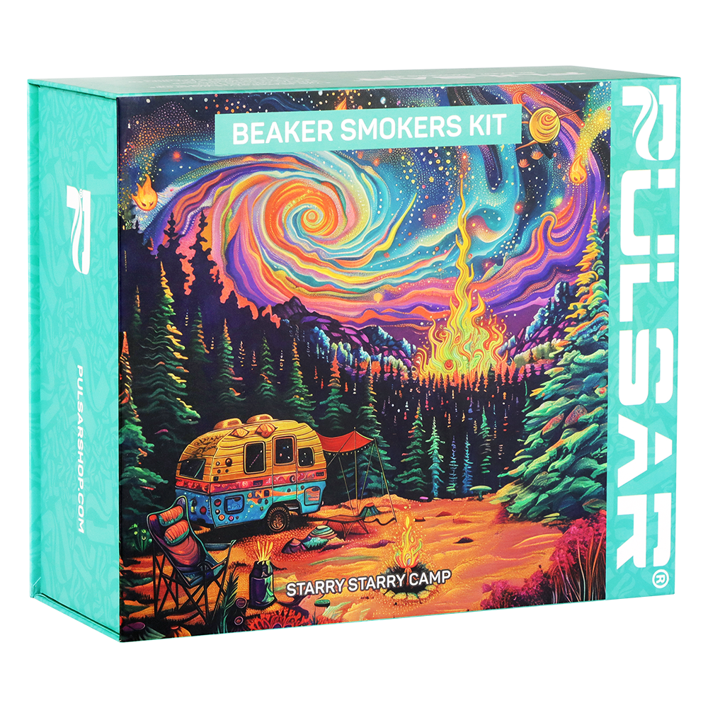 Pulsar Design Series Beaker Water Pipe Smoker's Kit | 7.75"