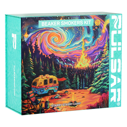 Pulsar Design Series Beaker Water Pipe Smoker's Kit | 7.75"