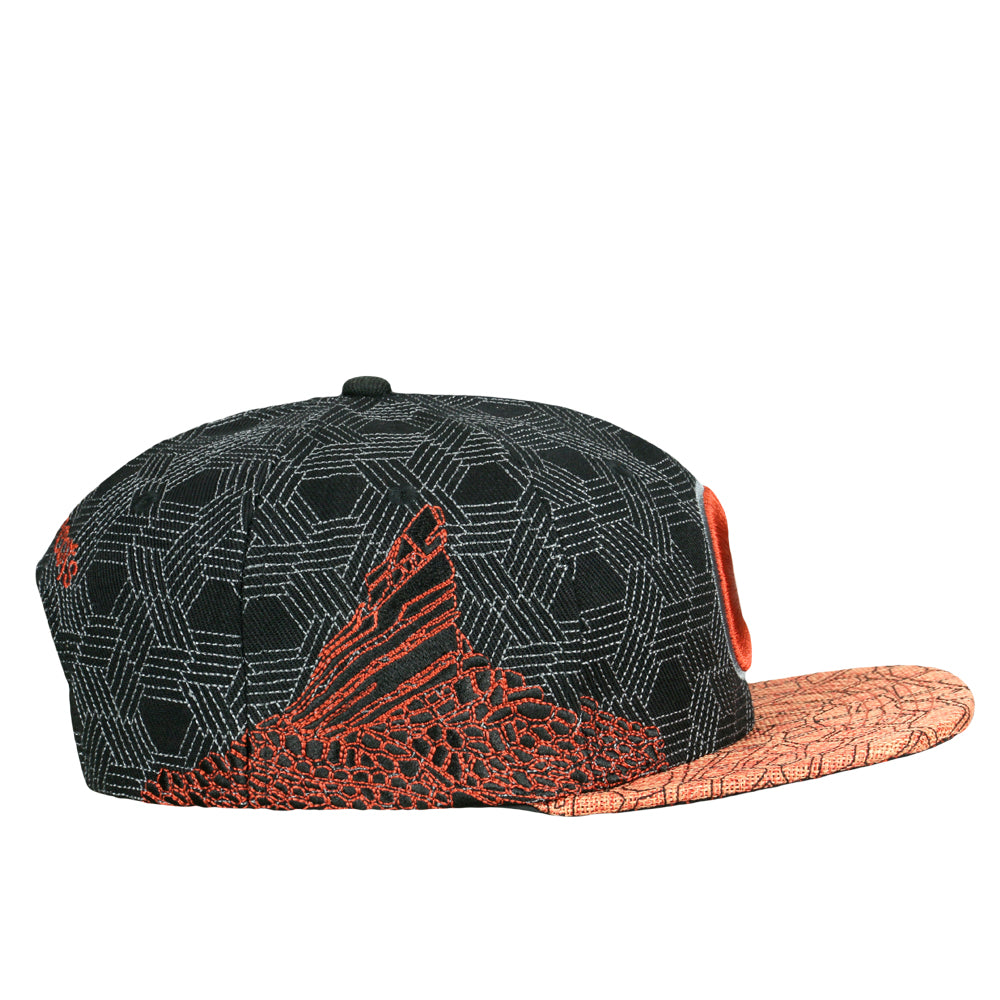 Grassroots Red Rocks Black and Red Snapback Hat