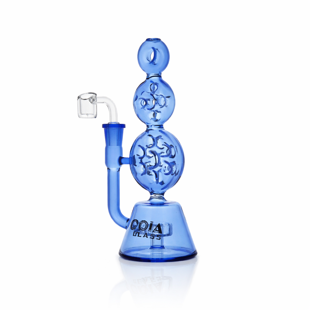 8" Triple Stack Swiss Perc Recycler D@b R°g | Croia Glass