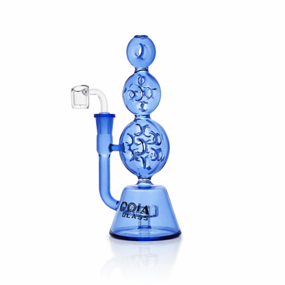 8" Triple Stack Swiss Perc Recycler D@b R°g | Croia Glass