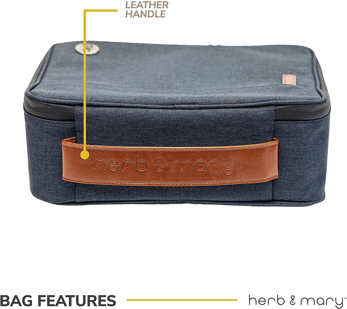 Herb & Mary | Smell Proof Accessories Storage Stash Case w/Integrated Combo Lock (Large)