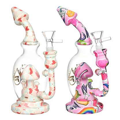Pulsar Shroom Celebration Water Pipe | 8" | 14mm F