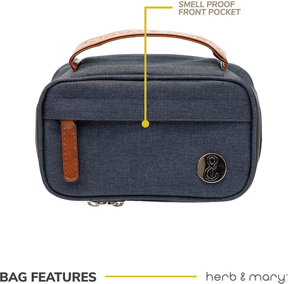 Herb & Mary | Smell Proof Accessories Storage Stash Case w/Integrated Combo Lock (Small)