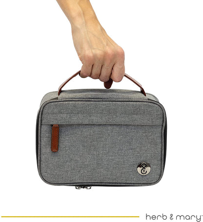 Herb & Mary | Smell Proof Accessories Storage Stash Case w/Integrated Combo Lock (Medium)