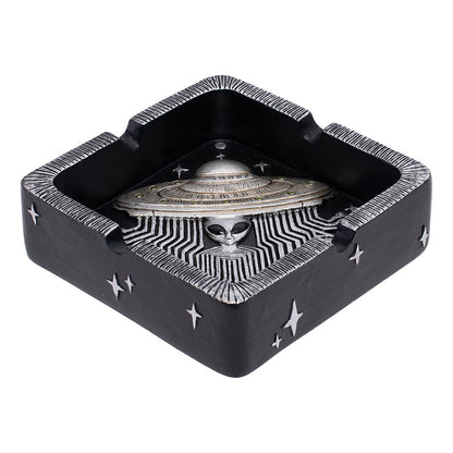 SILVER UFO ASHTRAY
