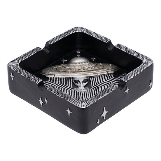 SILVER UFO ASHTRAY
