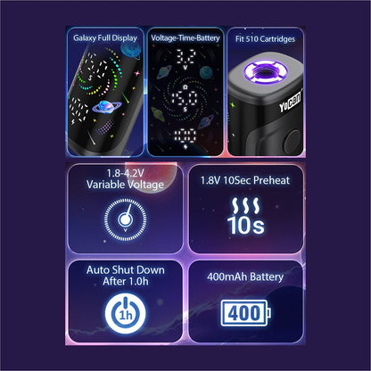 15ct Yocan Kodo Star 510 Box Mod - 400mAh | Display