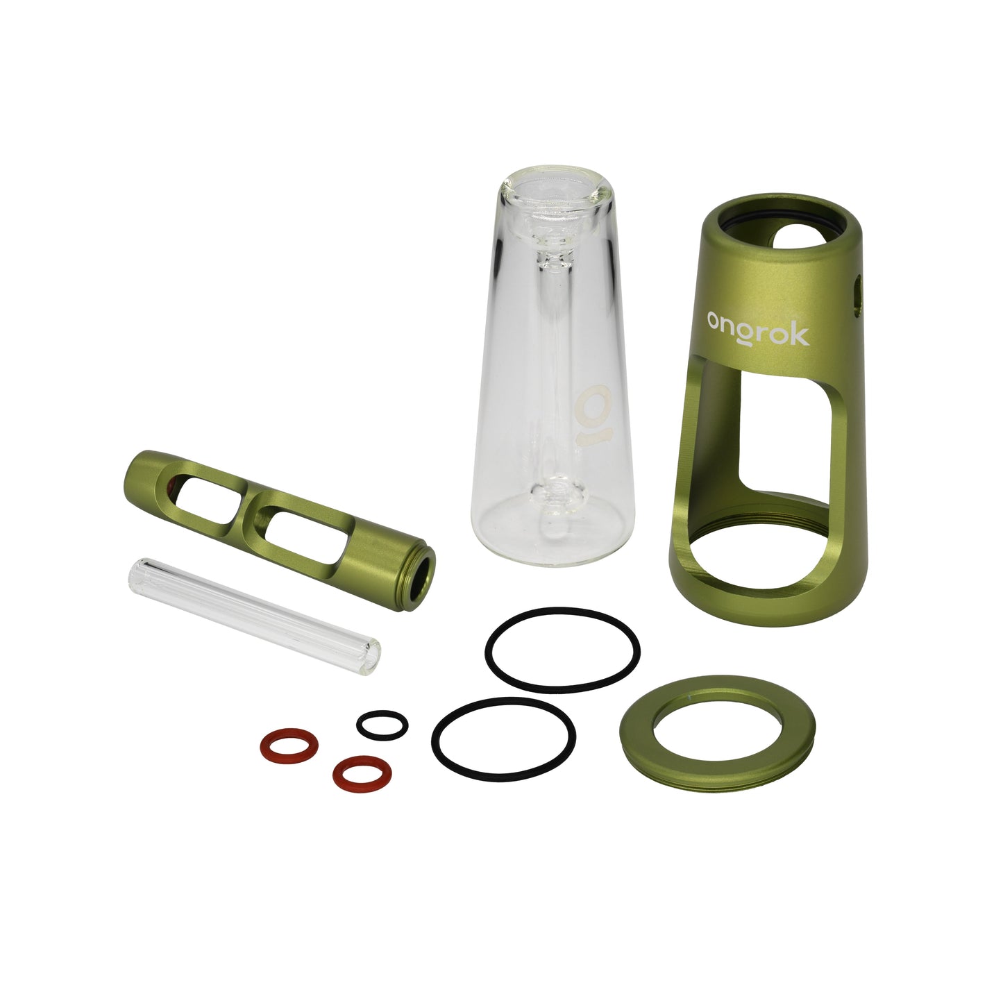 ONGROK Portable Glass Aluminum Bubbler Pipe