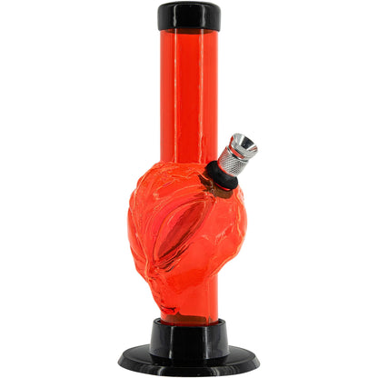 Mini Skull Acrylic Bong - 6" Tall - Multiple Colors