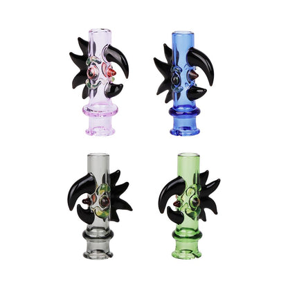 Pulsar Cockatoo Glass Mouthpeice Attachment for Puffco Pivot w/ Display Stand - Colors Vary