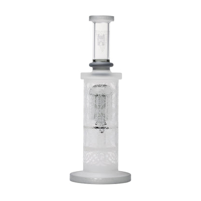 Human Grade Sacred Straight Sandblasted Glass Water Pipe