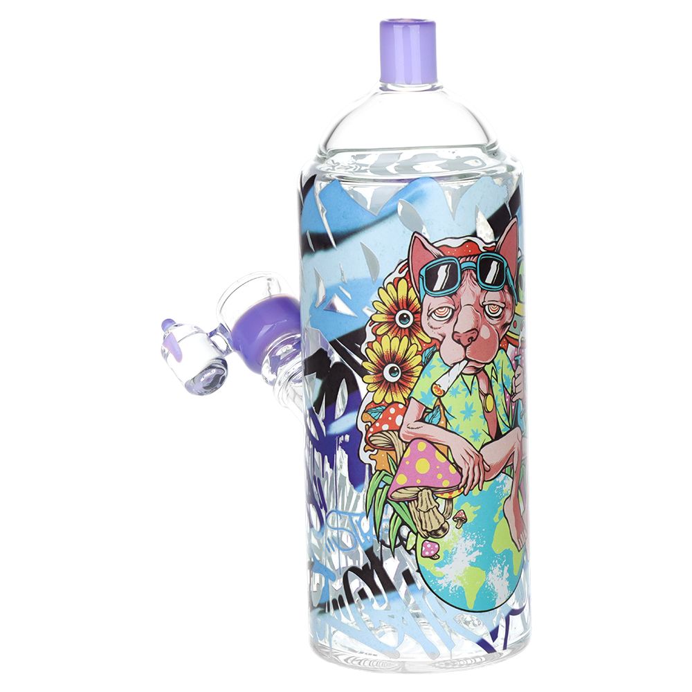 Pulsar Graffiti Series Spray Paint Glass Water Pipe Set / 7.5" / 14mm F