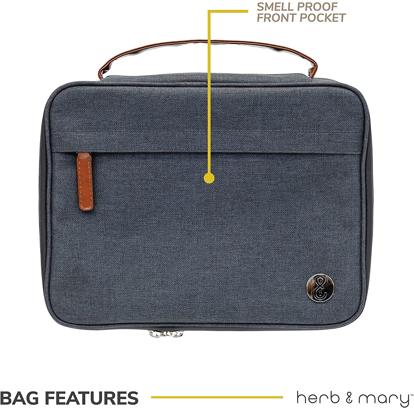 Herb & Mary | Smell Proof Accessories Storage Stash Case w/Integrated Combo Lock (Large)