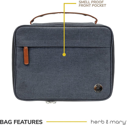 Herb & Mary | Smell Proof Accessories Storage Stash Case w/Integrated Combo Lock (Large)