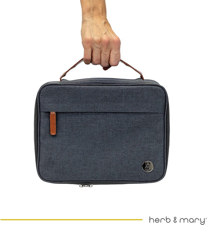 Herb & Mary | Smell Proof Accessories Storage Stash Case w/Integrated Combo Lock (Large)