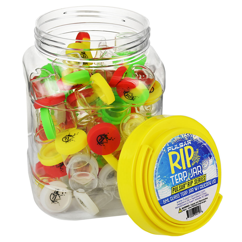 Pulsar RIP Series Glass Terp Jar - 6ml / Assorted Colors 70pcs